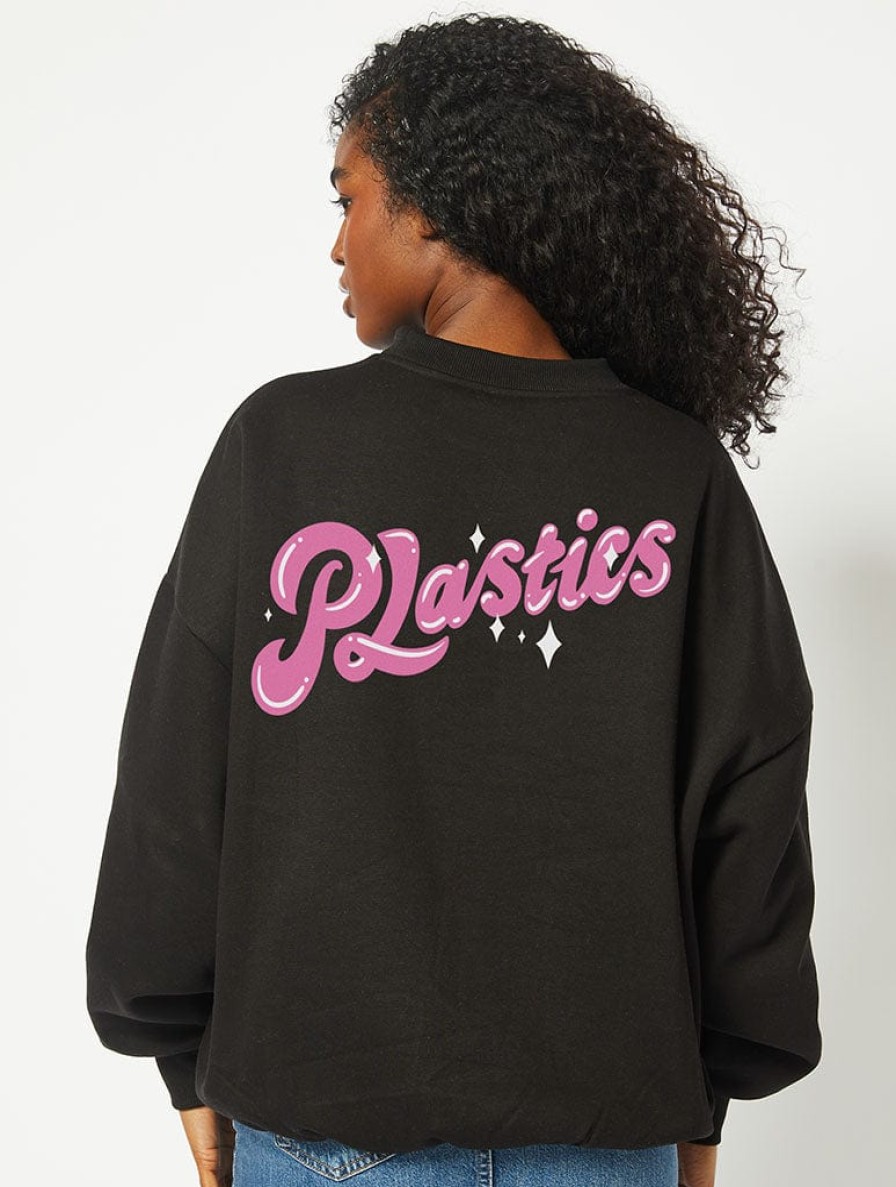 Skinnydip London Mean Girls X Skinnydip Plastics Sweatshirt In Black Loungewear