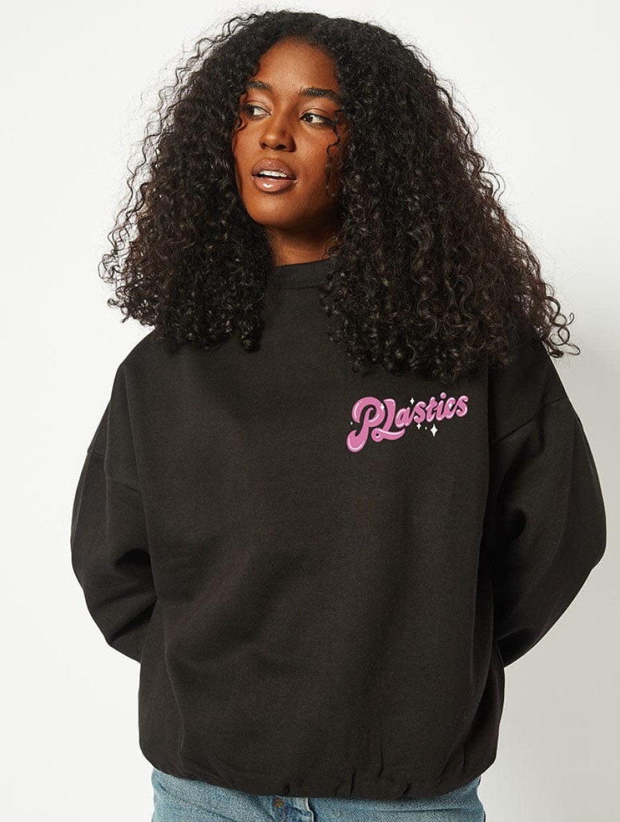 Skinnydip London Mean Girls X Skinnydip Plastics Sweatshirt In Black Loungewear