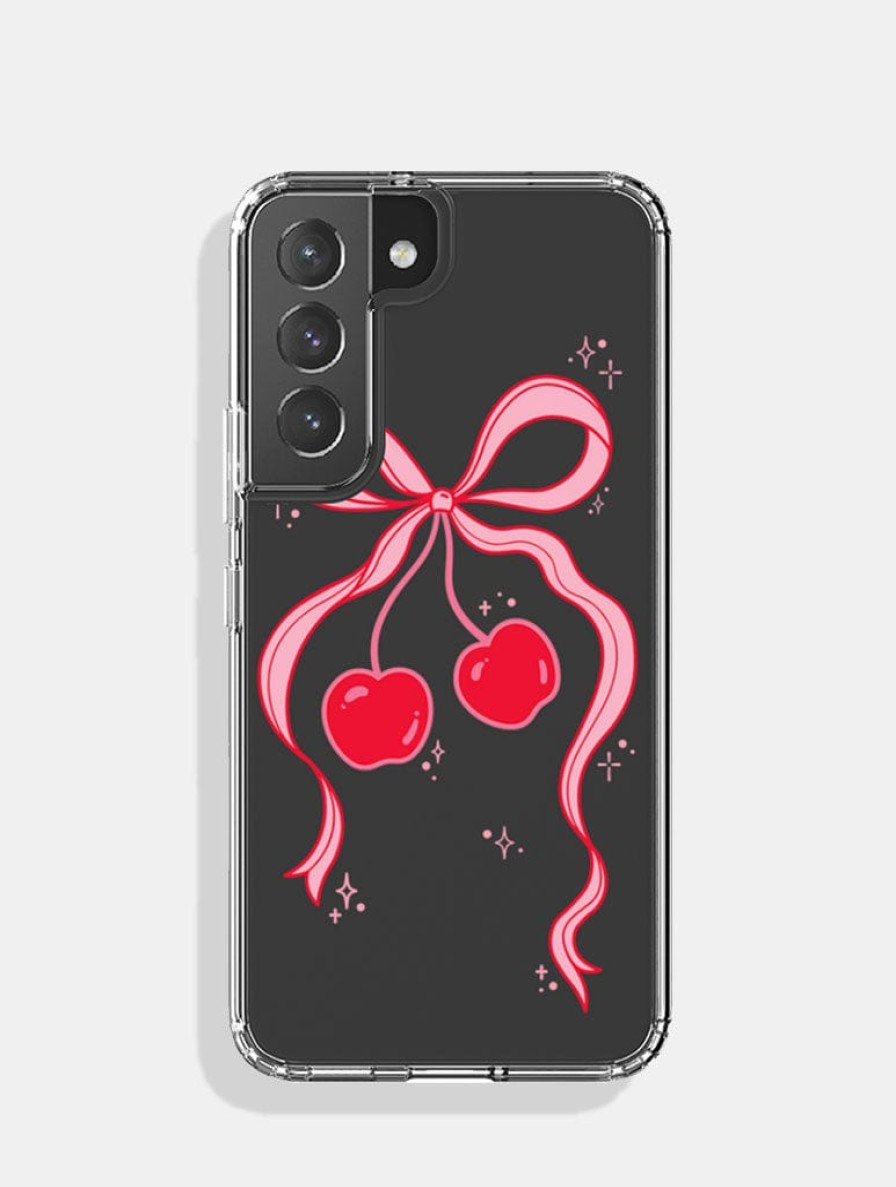 Skinnydip London Cherry Ribbon Bow Android Case Google Pixel 5A Cases