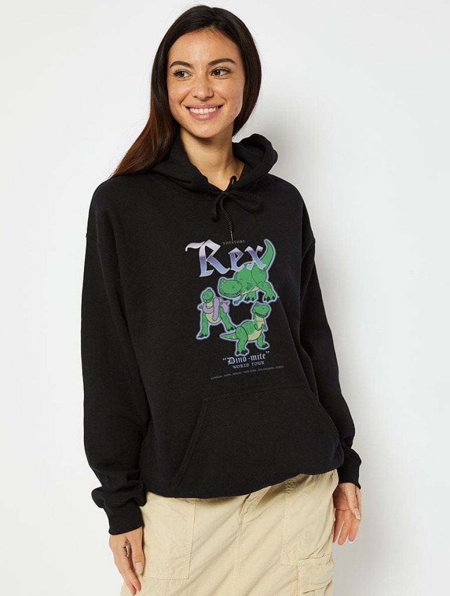 Skinnydip London Disney Toy Story Rex World Tour Hoodie In Black Hoodies & Sweatshirts