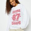 Skinnydip London Karma Sweatshirt In White Loungewear