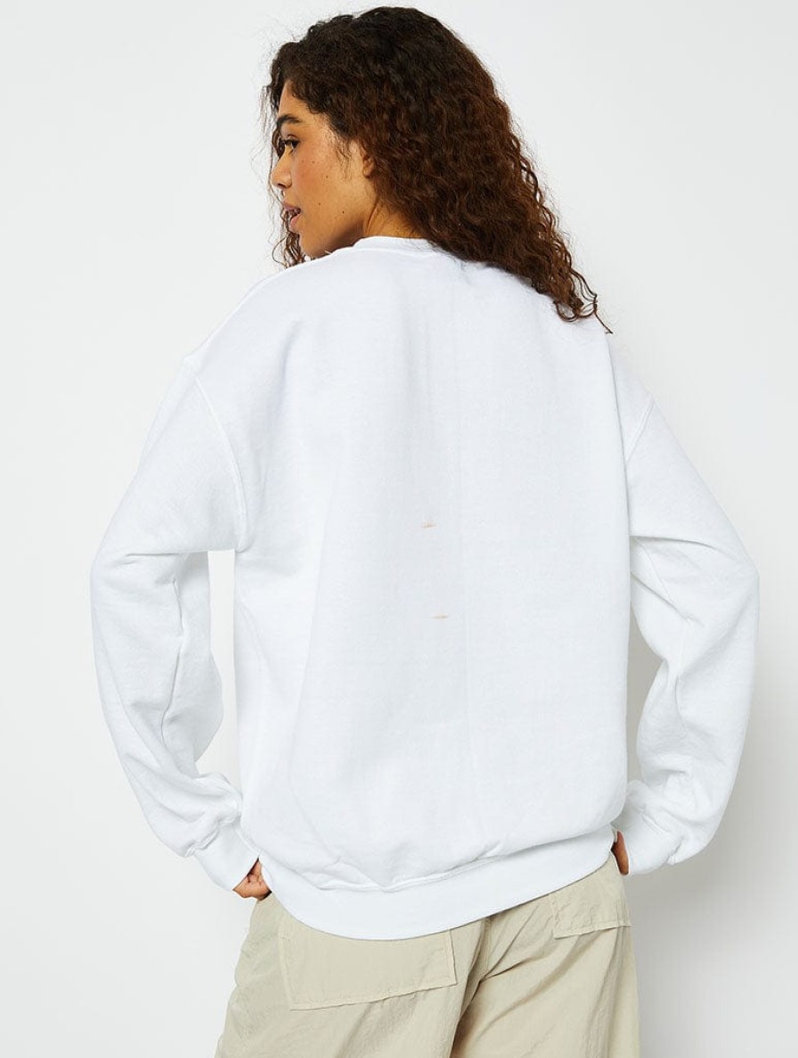 Skinnydip London Karma Sweatshirt In White Loungewear