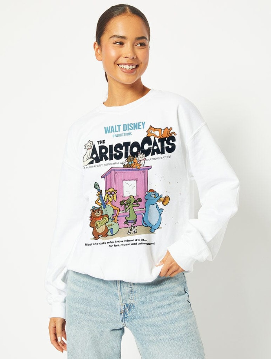 Skinnydip London Disney Aristocats Sweatshirt In White Loungewear