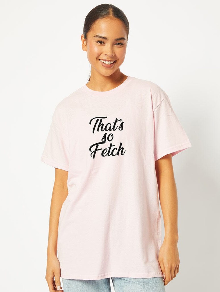 Skinnydip London Mean Girls X Skinnydip That'S So Fetch T-Shirt In Pink Tops & T-Shirts