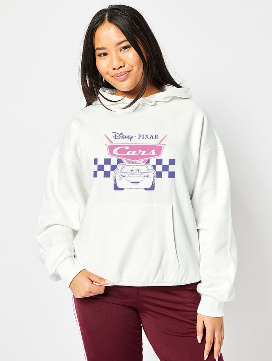 Skinnydip London Disney Pixar Cars Hoodie In White Loungewear