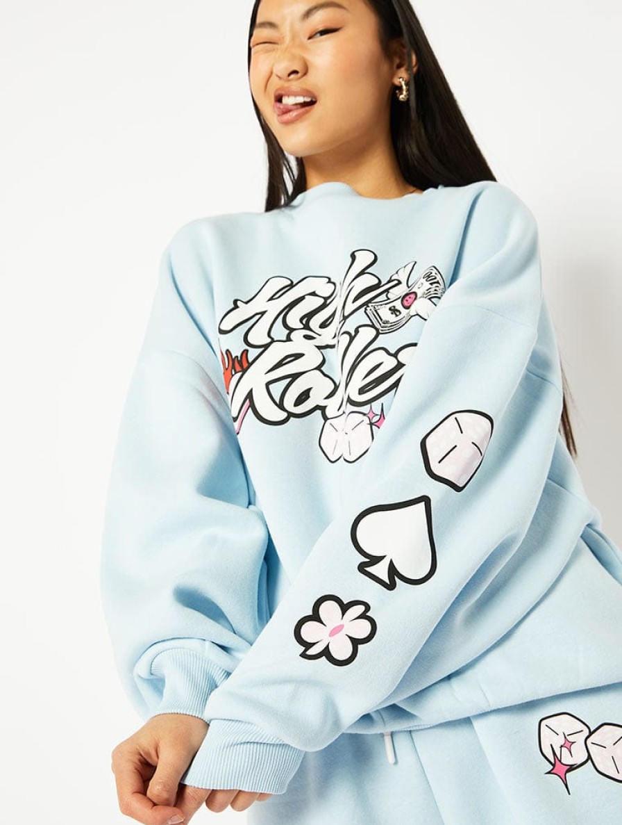 Skinnydip London High Roller Oversized Sweatshirt Hoodies & Sweatshirts