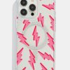 Skinnydip London Pink & Red Lightning Bolt Glitter Magsafe Iphone Case Magsafe Cases