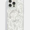 Skinnydip London White Bows Glitter Magsafe Iphone Case Magsafe Cases