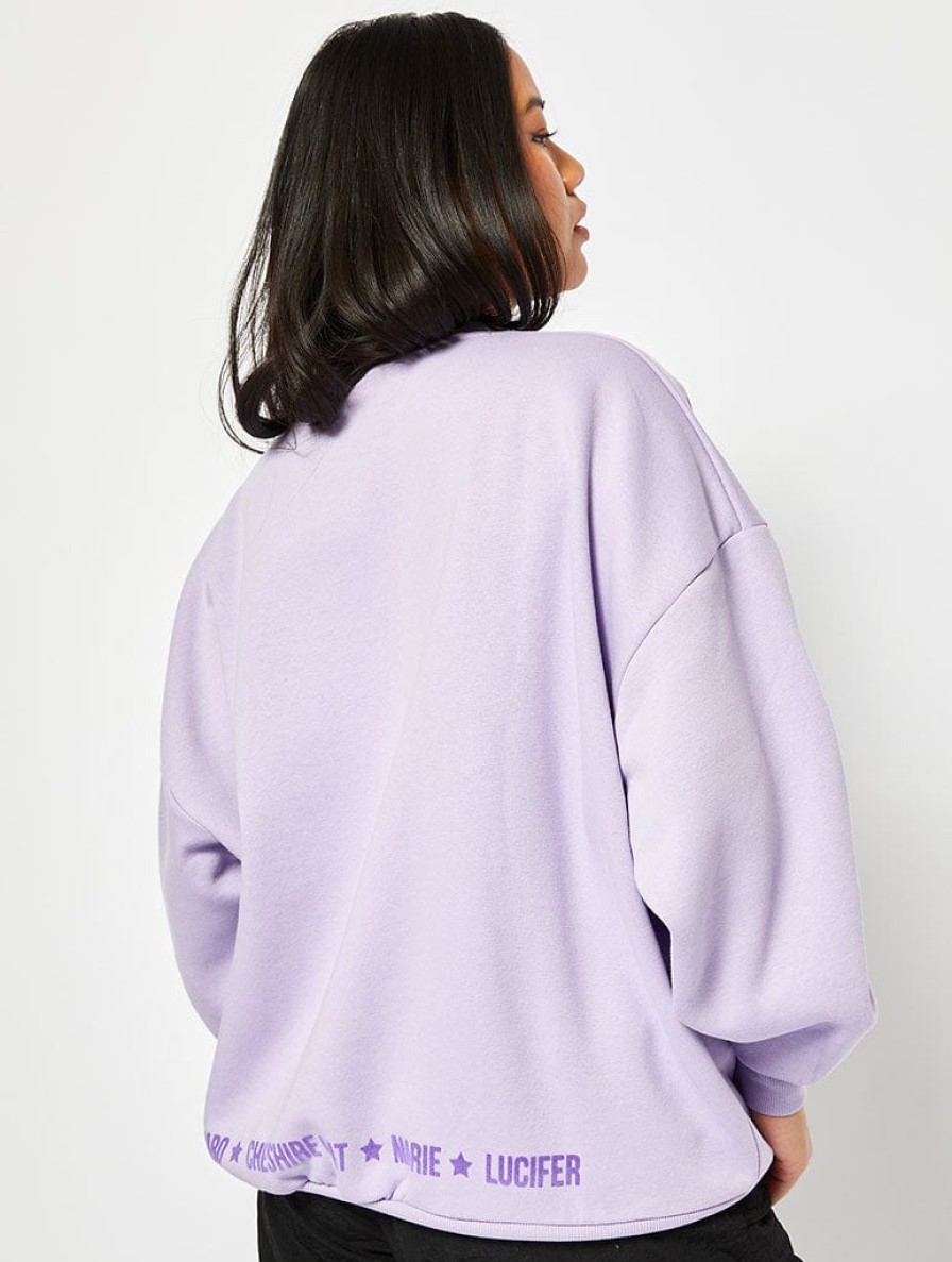 Skinnydip London Disney Aristocats Oversized Sweatshirt In Purple Loungewear