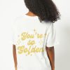 Skinnydip London You'Re So Golden T-Shirt In White Tops & T-Shirts