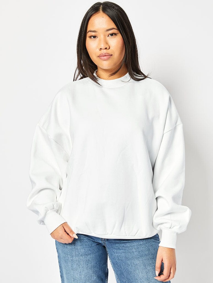 Skinnydip London Might Just Call In Sick Sweatshirt In White Hoodies & Sweatshirts