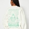 Skinnydip London Sunday Club Oversized Sweatshirt In Ecru Loungewear