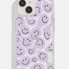 Skinnydip London Lilac Warped Happy Face Magsafe Iphone Case Magsafe Cases