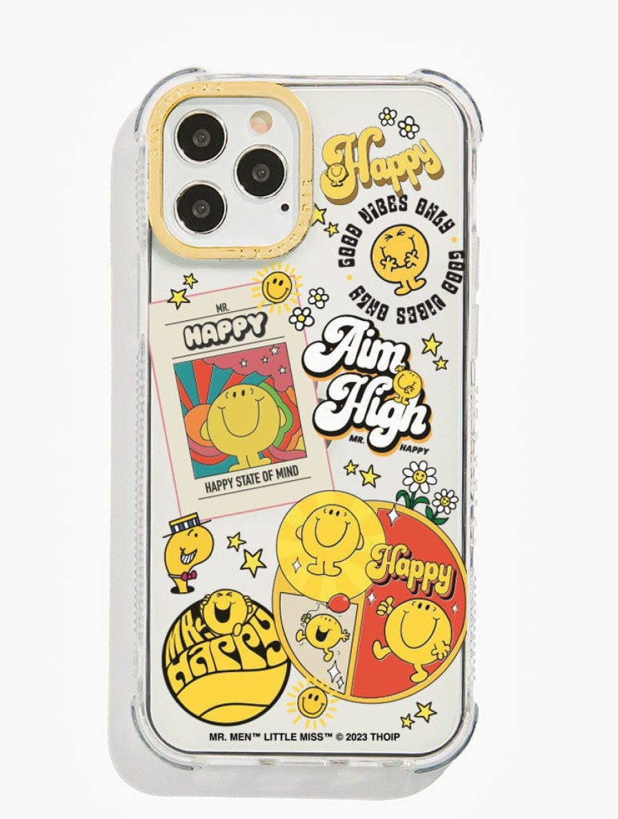 Skinnydip London Mr Men And Little Miss X Skinnydip Mr Happy Sticker Shock Iphone Case Iphone 12 Pro Max Cases