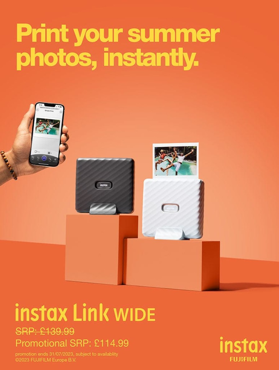 Instax Instax Link Wide Printer - Ash White Shop All Tech Accessories