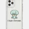 Skinnydip London Spongebob X Skinnydip Squidward I Hate Everyone Shock Iphone Case Iphone 13 Pro Cases