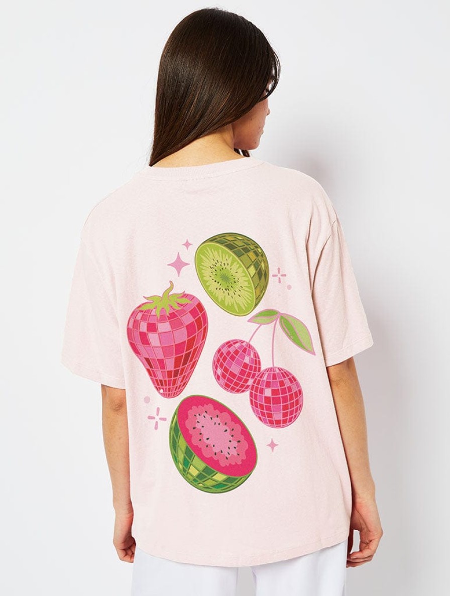 Skinnydip London Fruit Man T-Shirt In Pink Loungewear