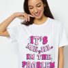 Skinnydip London It'S Me, Hi, I'M The Problem T-Shirt In White Tops & T-Shirts