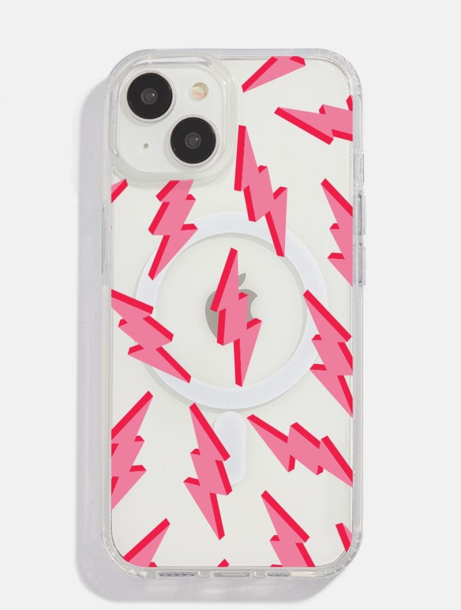 Skinnydip London Pink & Red Lightning Bolt Magsafe Iphone Case Magsafe Cases