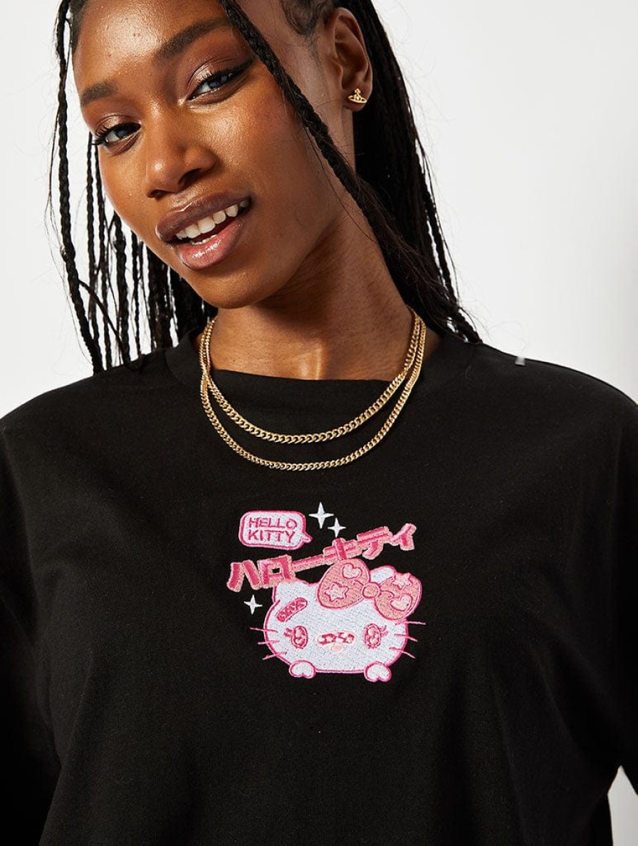 Skinnydip London Hello Kitty X Skinnydip Acid Wash T-Shirt Tops & T-Shirts