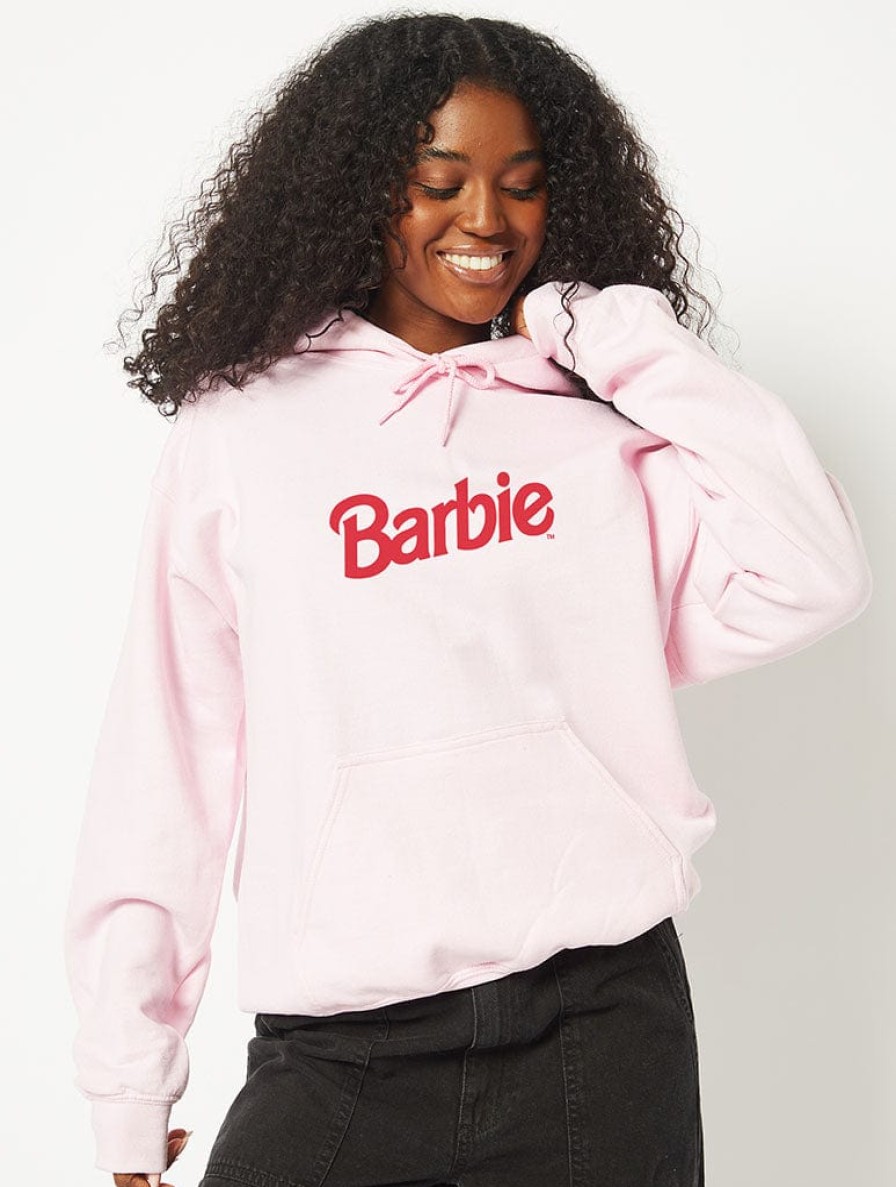 Skinnydip London Barbie X Skinnydip Pink Logo Hoodie Loungewear