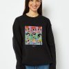 Skinnydip London Powerpuff Girls X Skinnydip Poses Sweatshirt In Black Loungewear