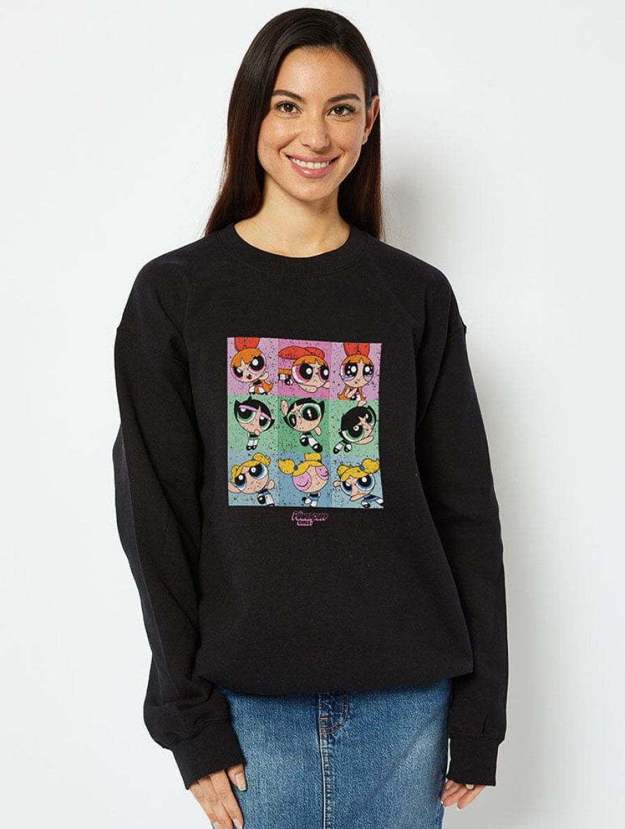 Skinnydip London Powerpuff Girls X Skinnydip Poses Sweatshirt In Black Loungewear