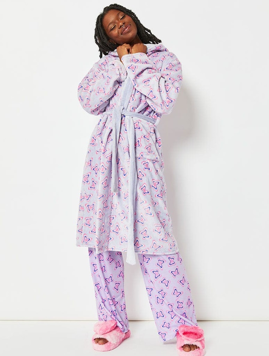 Skinnydip London Lilac Butterfly Dressing Gown Nightwear