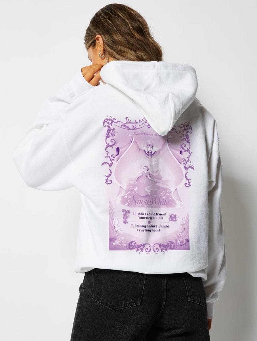 Skinnydip London Disney Snow Poster Hoodie In White Loungewear