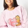 Skinnydip London Garfield X Skinnydip Ask Me If I Care Sweatshirt In Pink Loungewear