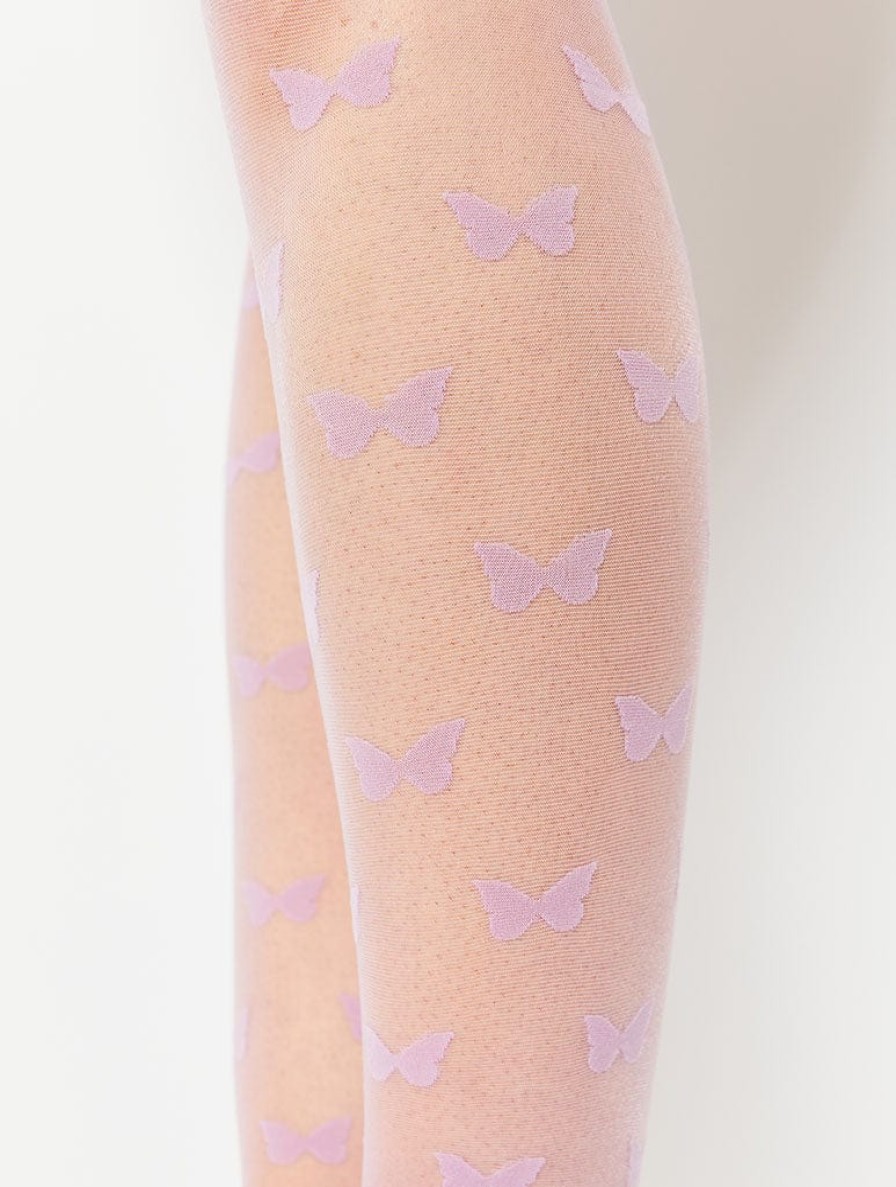 Skinnydip London Purple Butterfly Print Tights Socks & Tights