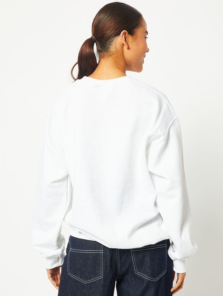 Skinnydip London Overthinkers Club Sweatshirt In White Loungewear