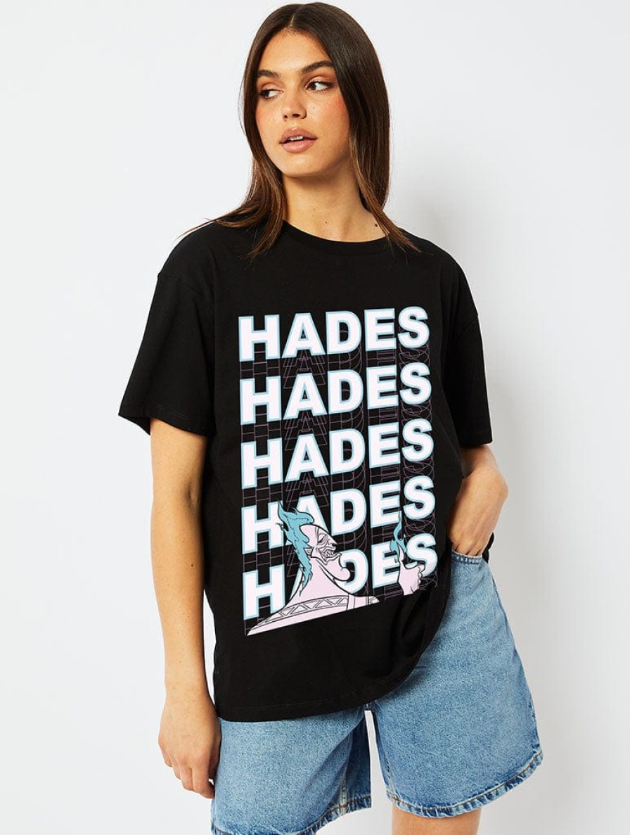 Skinnydip London Disney Hades T-Shirt In Black Tops & T-Shirts