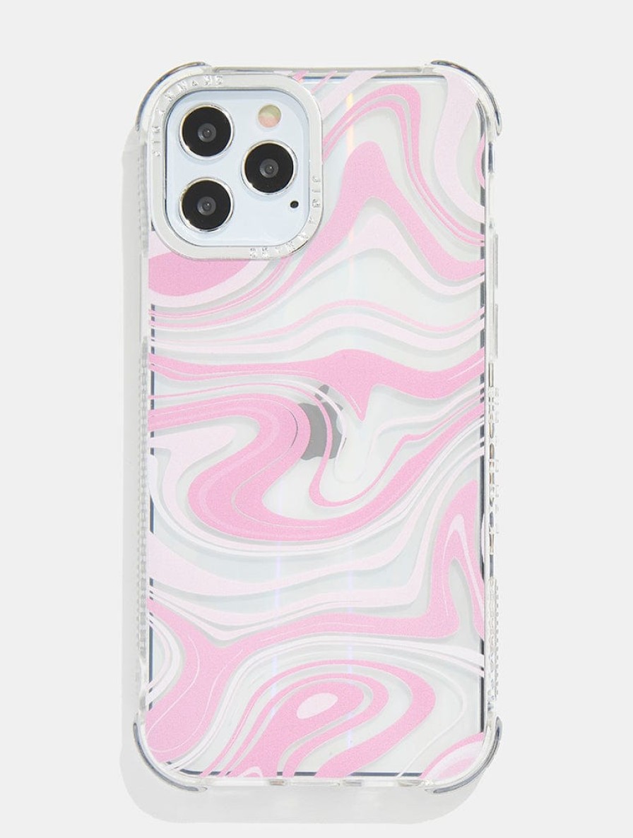 Skinnydip London Baby Pink Swirl Holo Shock Iphone Case Iphone Xr / 11 Cases