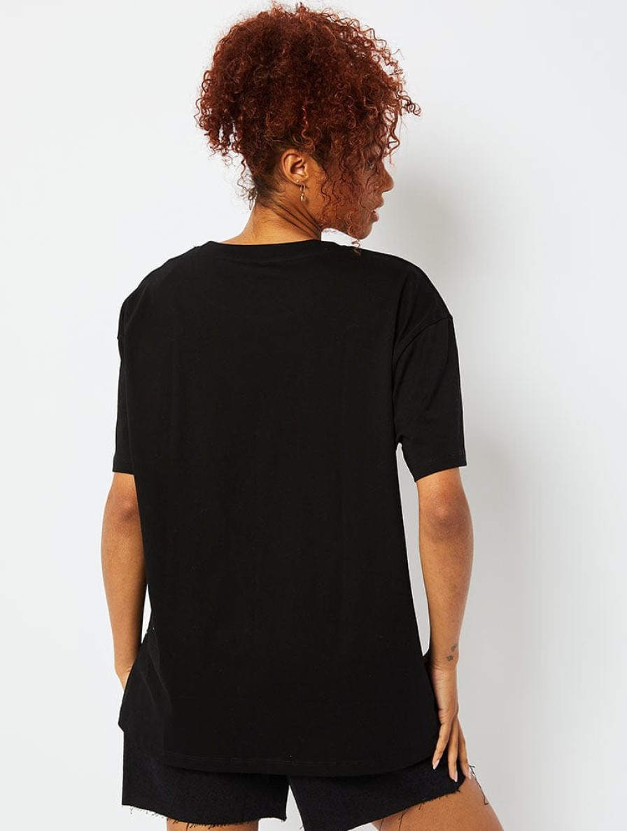 Skinnydip London Fun Fact Black T-Shirt Tops & T-Shirts