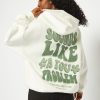 Skinnydip London Sounds Like A You Problem Oversized Hoodie In Ecru Hoodies & Sweatshirts