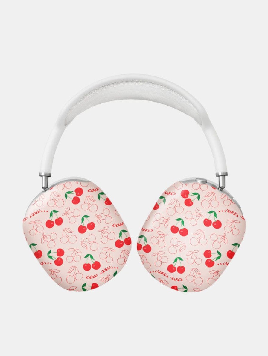 Skinnydip London Cherry Print Airpods Max Case In Matte Airpods Max Cases