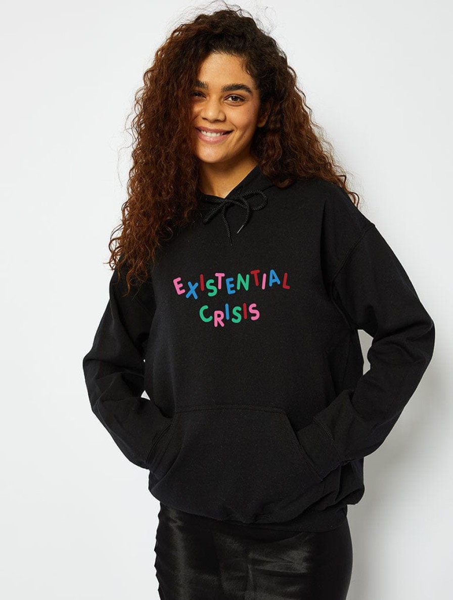 Skinnydip London Existential Crisis Oversized Hoodie In Black Hoodies & Sweatshirts