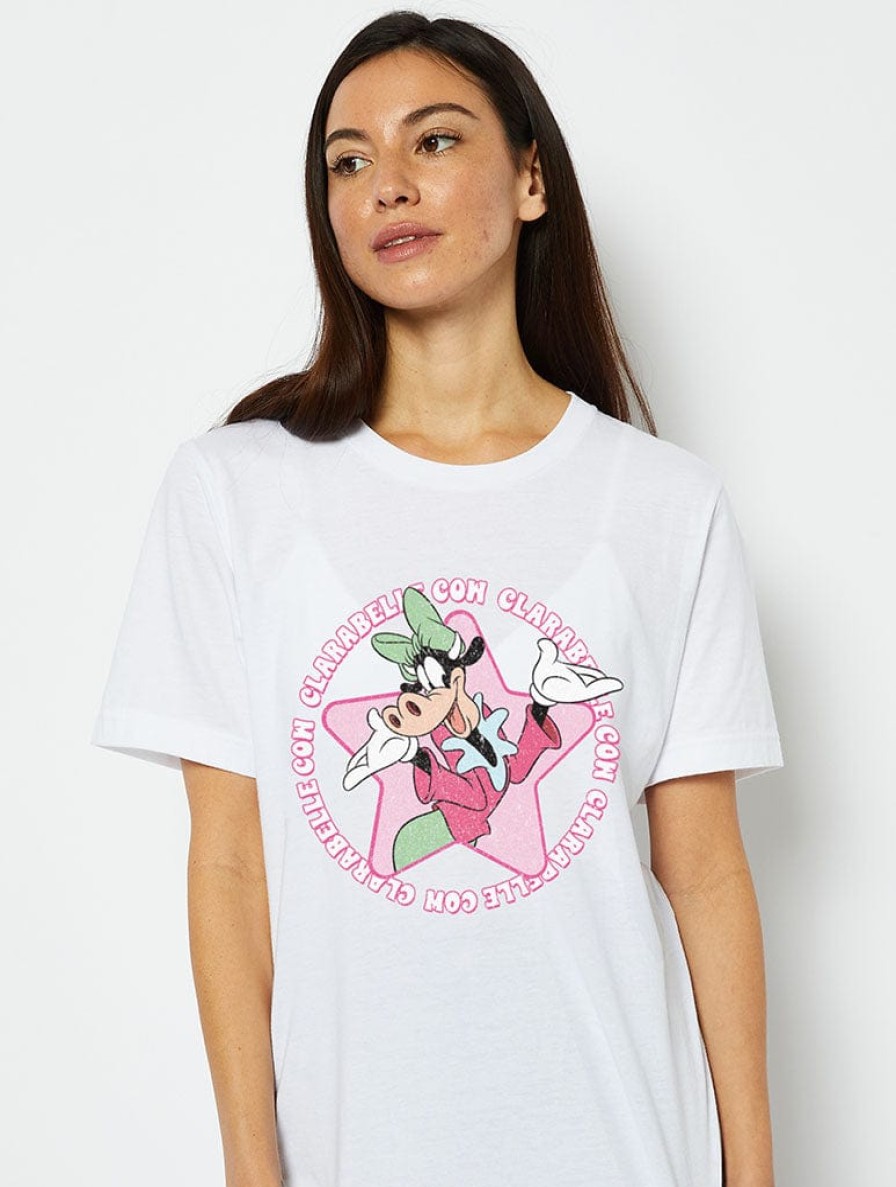 Skinnydip London Disney Clarabelle Cow T-Shirt In White Tops & T-Shirts