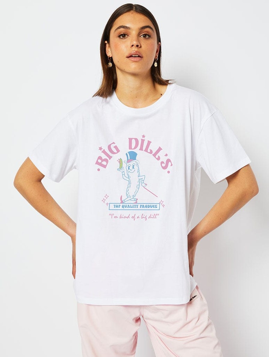 Skinnydip London Big Dills White T-Shirt Tops & T-Shirts