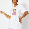 Skinnydip London Bye Teddy T-Shirt In White Tops & T-Shirts