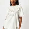 Skinnydip London Delusional Oversized T-Shirt In Ecru Tops & T-Shirts