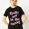 Skinnydip London Really Not In The Mood Black T-Shirt Tops & T-Shirts