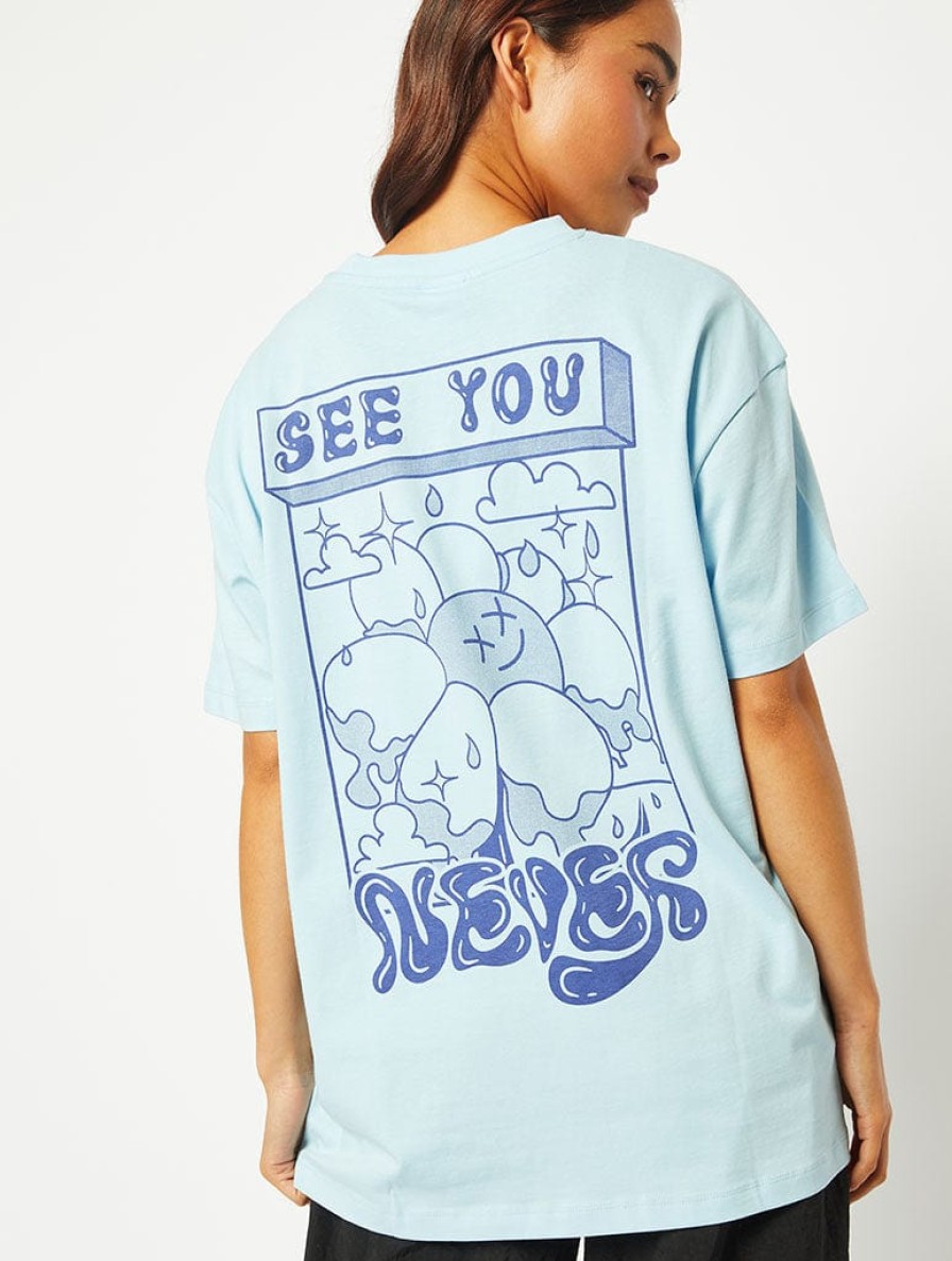 Skinnydip London See You Never Graphic Oversized T-Shirt Loungewear