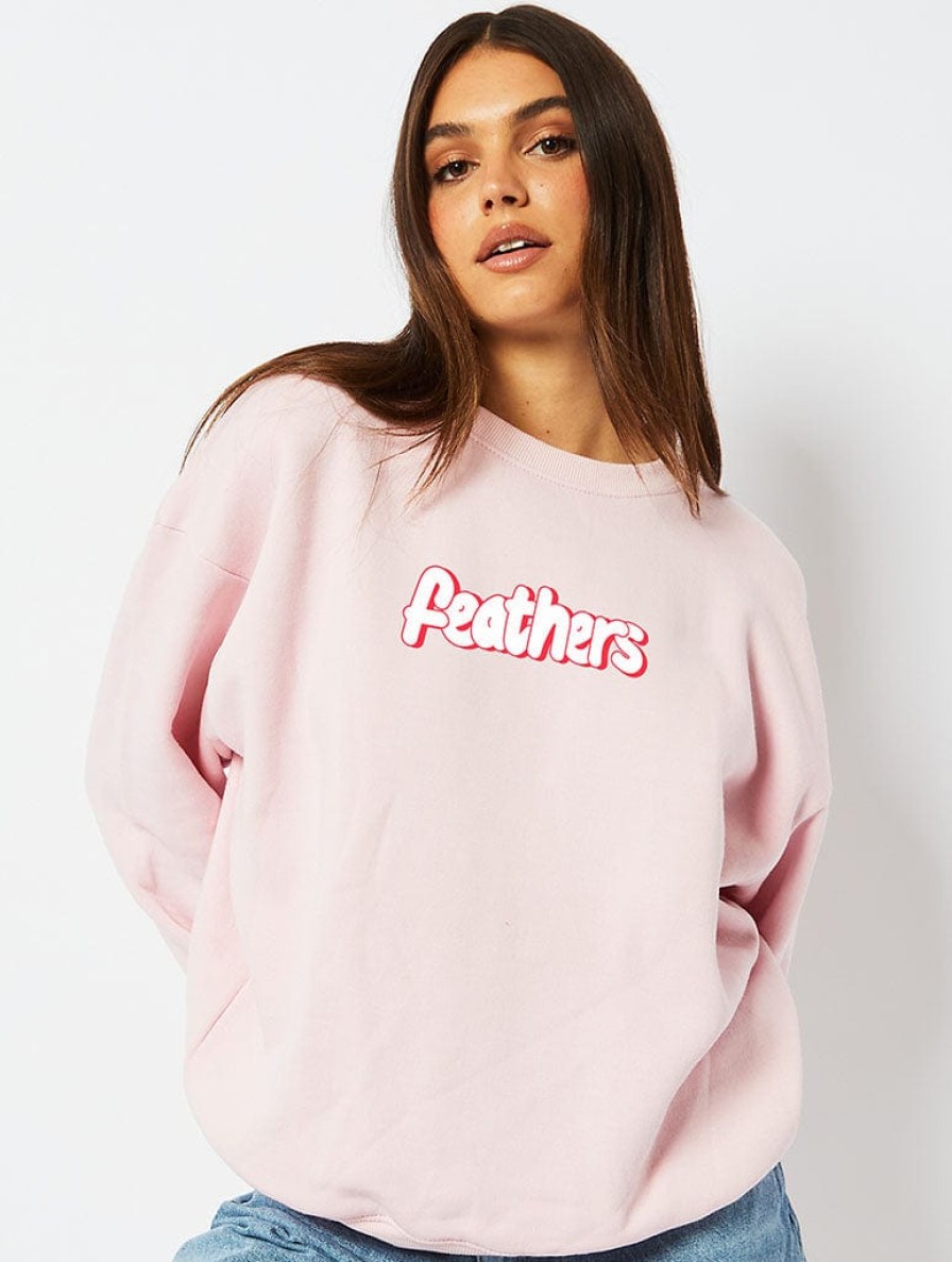 Skinnydip London Wallace & Gromit Feathers Pink Sweatshirt Loungewear