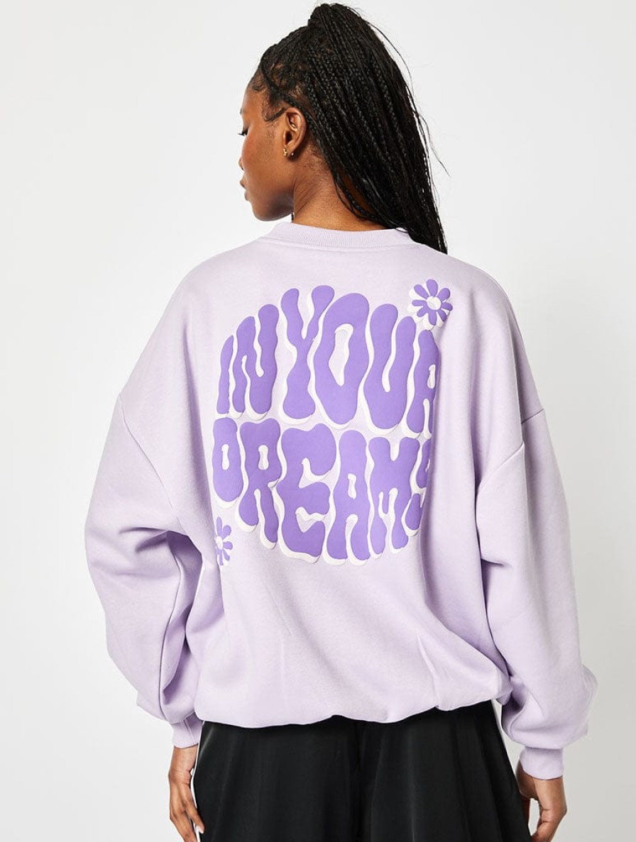 Skinnydip London In Your Dreams Lilac Oversized Sweatshirt Loungewear