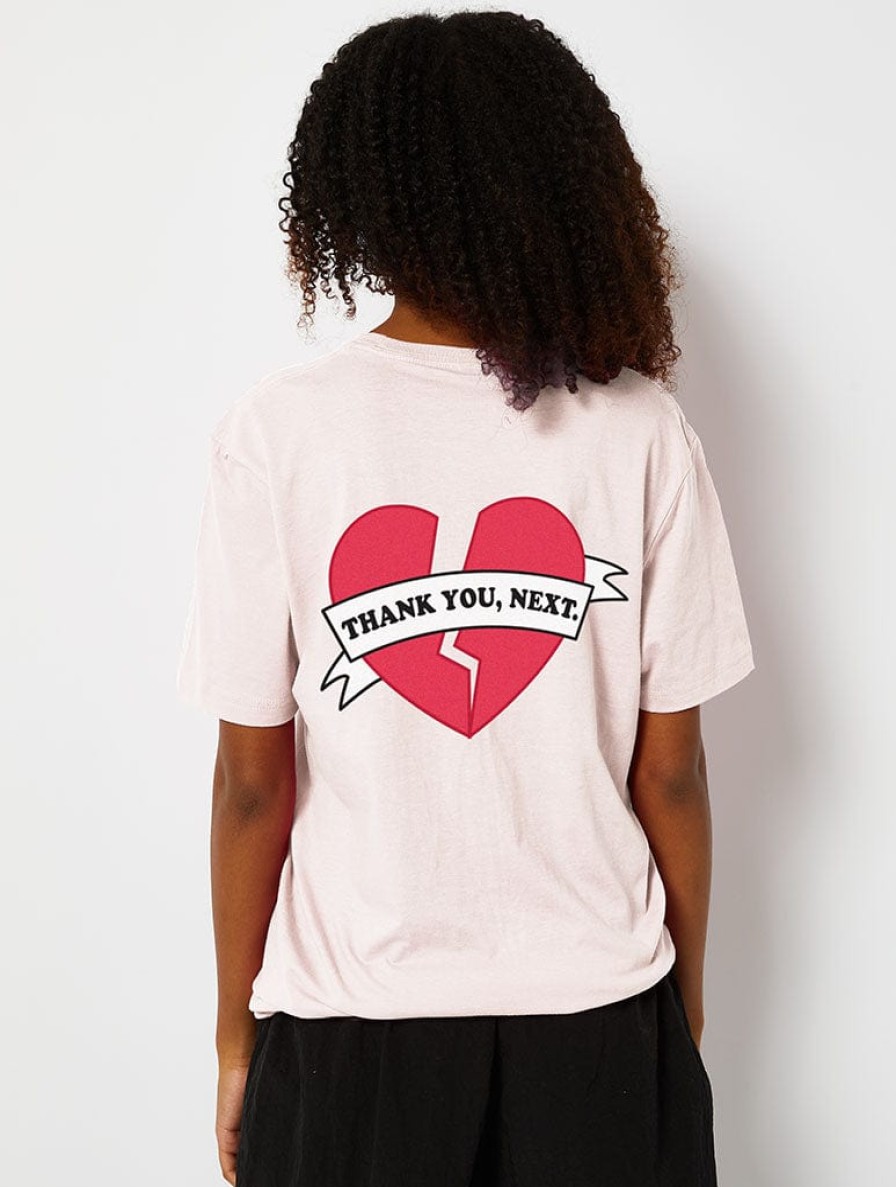 Skinnydip London Thank You Next T-Shirt In Pink Tops & T-Shirts