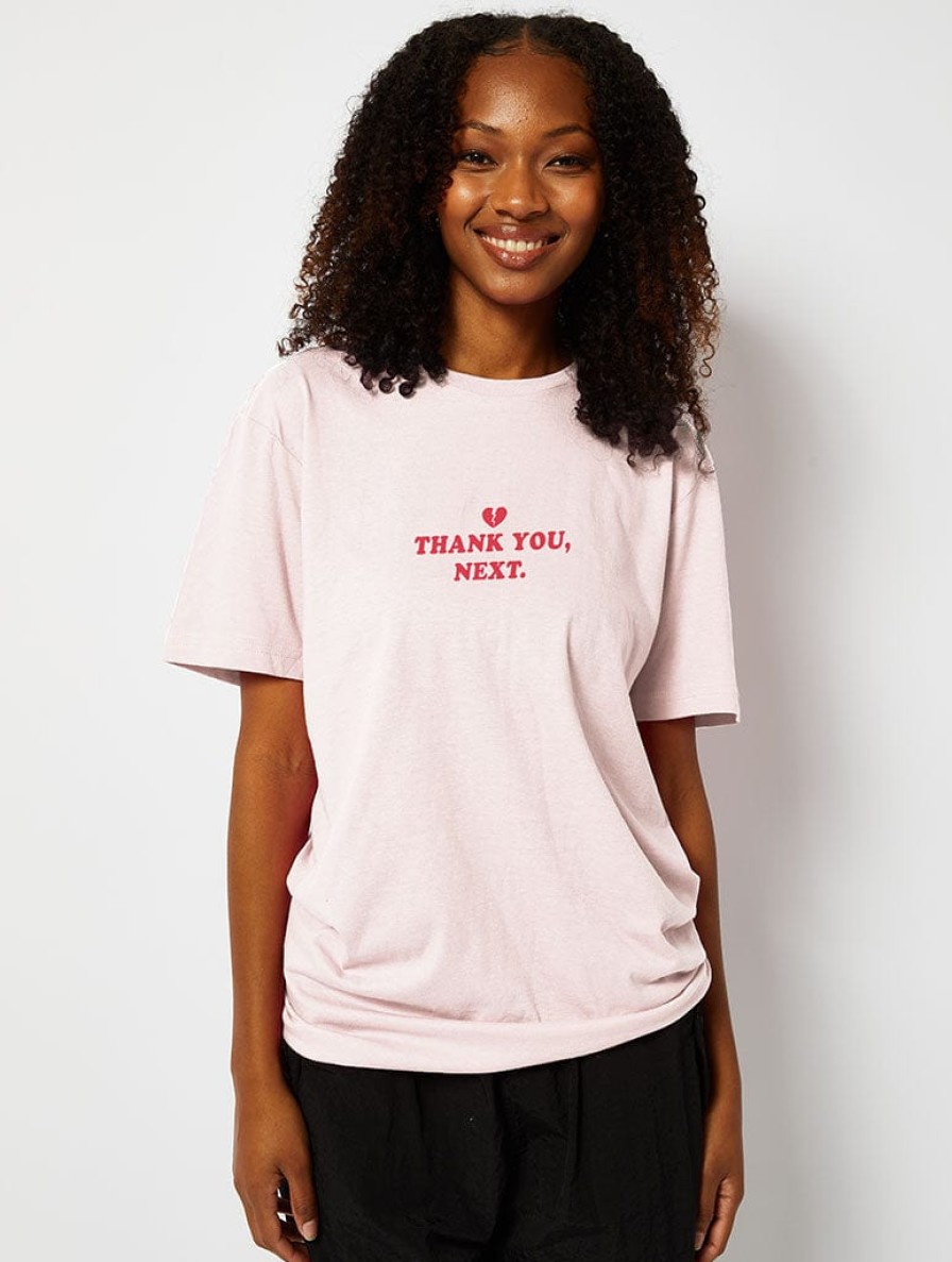 Skinnydip London Thank You Next T-Shirt In Pink Tops & T-Shirts