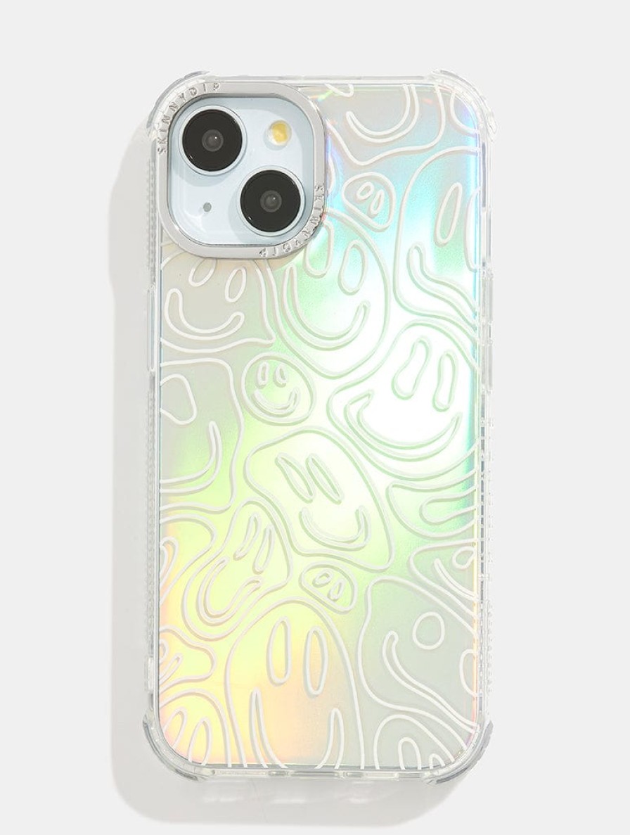 Skinnydip London Holo Warped Happy Face Shock Iphone Case Iphone Cases