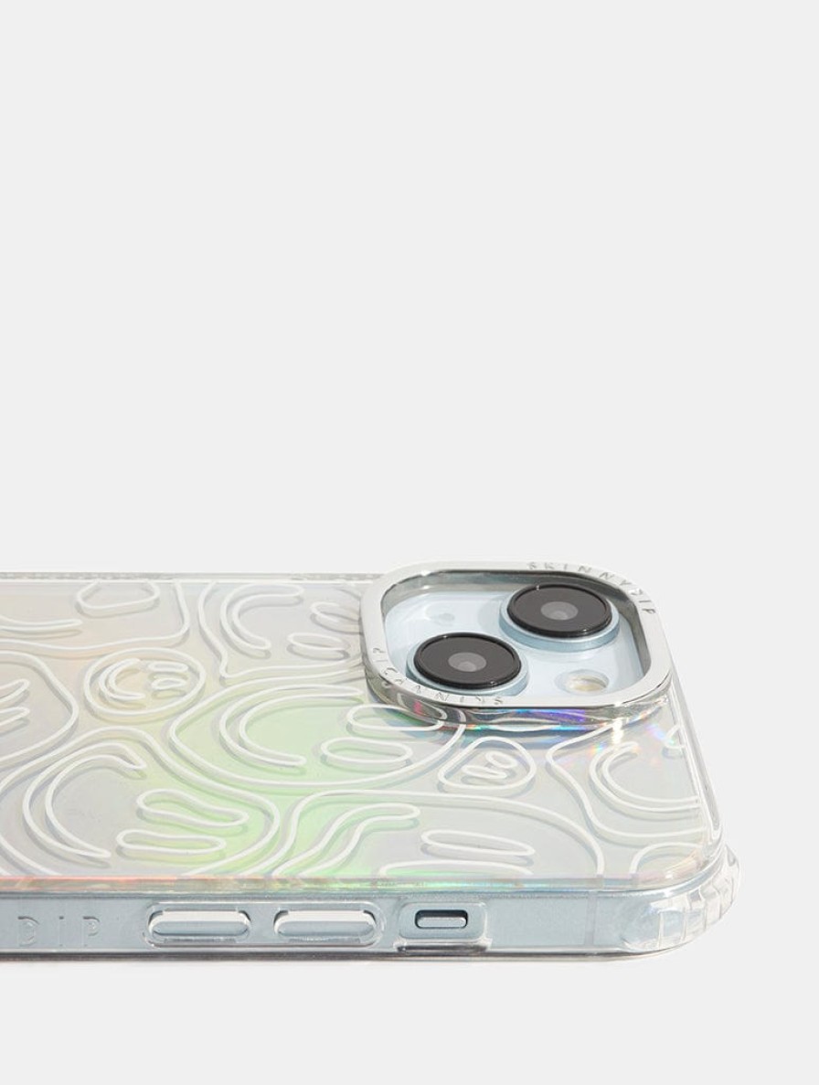 Skinnydip London Holo Warped Happy Face Shock Iphone Case Iphone Cases